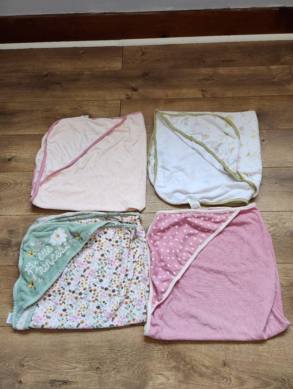 Baby Girl Cotton Hooded Towels